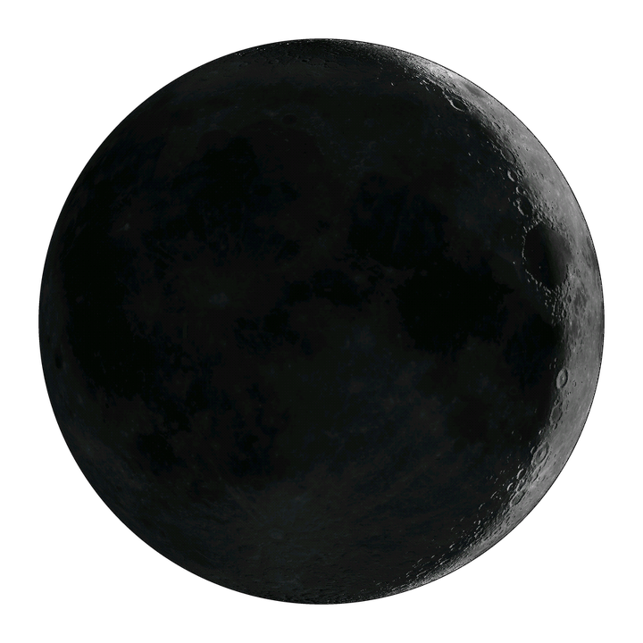A young crescent Moon with the whole disc faintly lit by earthshine