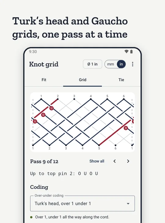 A Turk's head knot grid