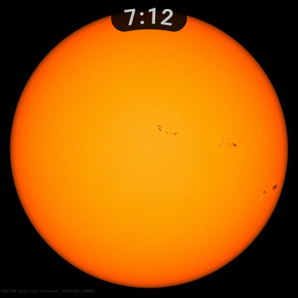Today's Sun from NASA SDO on the watch, with visible sunspots